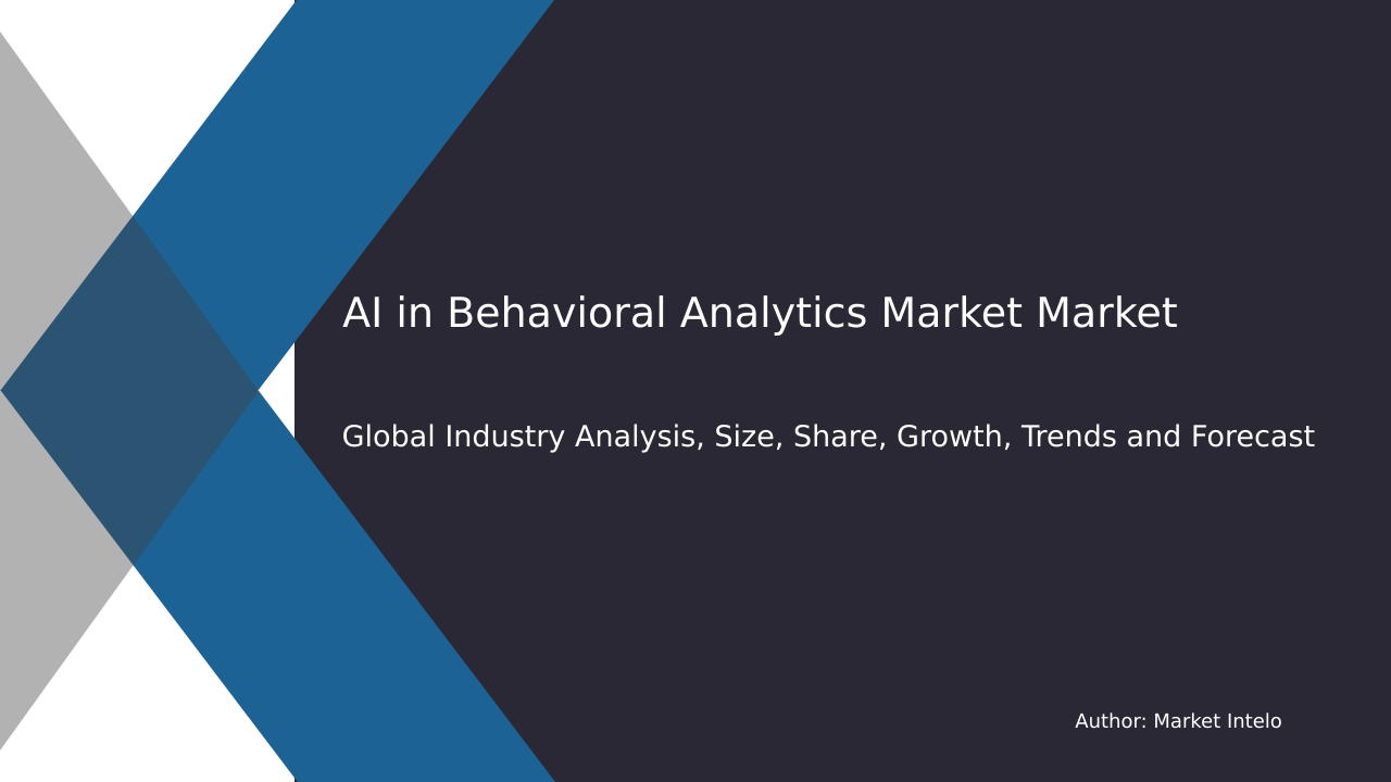 AI in Behavioral Analytics Market Research Report 2033